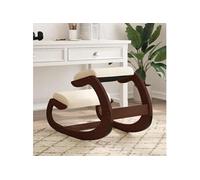 Vidaxl Chaise Assis-Genoux Crème 55x84x55 Cm Contreplaqué De Bouleau