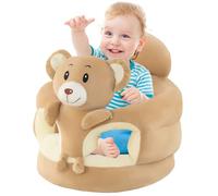 Chaise assise pour bébé, chaise assise pour bébé ours brun de dessin animé mignon, fournitures pour légères et portables pour chambre à coucher, salon, crèche, voiture, appartement.