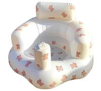 Chaise assise pour bébé, motif ours, pompe intégrée, siège gonflable pliable avec oreiller cervical et repose-jambes pour enfants de 0 à 5 ans
