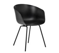 Chaise avec accoudoirs About a Chair AAC 26 2.0 structure noire black powder-coated steel base