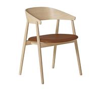 Chaise avec accoudoirs AC2 cuir PU structure hêtre WxHxD 58x74x53cm