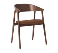 Chaise avec accoudoirs AC2 cuir PU structure hêtre WxHxD 58x74x53cm