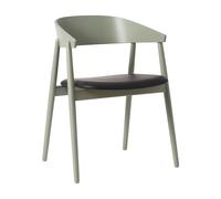 Chaise avec accoudoirs AC2 cuir PU structure hêtre WxHxD 58x74x53cm