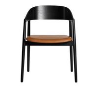 Chaise avec accoudoirs AC2 cuir structure chêne WxHxD 58x74x53cm