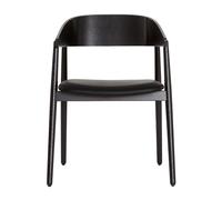 Chaise avec accoudoirs AC2 cuir structure chêne WxHxD 58x74x53cm