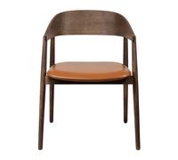 Chaise avec accoudoirs AC2 cuir structure chêne WxHxD 58x74x53cm