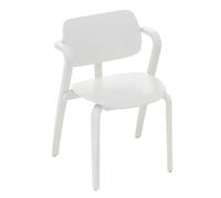 Chaise avec accoudoirs Aslak lacquered solid birch base