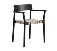 &Tradition Betty TK9 Chaise de Salle à Manger avec Accoudoirs Noir/ Naturel