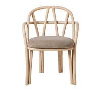 Chaise avec accoudoirs Bistra structure naturel base rattan nautral