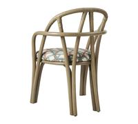 Chaise avec accoudoirs Bistra structure olive base rattan olive stained