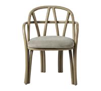 Chaise avec accoudoirs Bistra structure olive base rattan olive stained