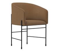 Chaise avec accoudoirs Covent black powdercoated steel frame