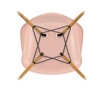 Chaise avec accoudoirs Eames DAW RE érable doré golden maple base/ black steel/ felt gliders black