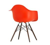 Chaise avec accoudoirs Eames DAW RE érable foncé dark maple base/ black steel/ felt gliders black