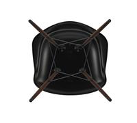 Chaise avec accoudoirs Eames DAW RE érable foncé dark maple base/ black steel/ felt gliders black