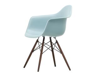 Chaise avec accoudoirs Eames DAW RE érable foncé dark maple base/ black steel/ felt gliders black