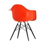 Vitra DAW Eames Plastic Armchair - érable noir - poppy red RE