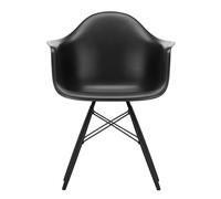 Chaise avec accoudoirs Eames DAW RE érable noir black maple base/ black steel/ felt gliders black