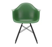 Vitra Chaise avec accoudoirs Eames DAW RE érable noir émeraude structure érable noir/ acier noir/ patins en feutre noir