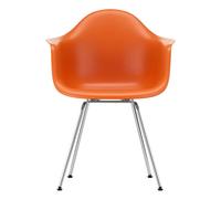 Chaise avec accoudoirs Eames DAX RE chromé chromed steel tube base/ felt gliders black