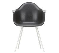 Chaise avec accoudoirs Eames Fiberglass DAX blanc white powder-coated steel base
