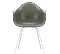 Chaise avec accoudoirs Eames Fiberglass DAX blanc white powder-coated steel base