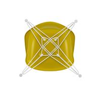 Chaise avec accoudoirs Eames Plastic DAR RE blanc white powder coated eiffel tower base/ felt gliders white