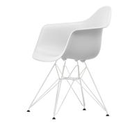 Chaise avec accoudoirs Eames Plastic DAR RE blanc white powder coated eiffel tower base/ felt gliders black