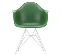 Chaise avec accoudoirs Eames Plastic DAR RE blanc white powder coated eiffel tower base/ felt gliders white