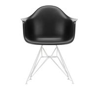 Chaise avec accoudoirs Eames Plastic DAR RE blanc white powder coated eiffel tower base/ felt gliders white