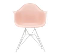Chaise avec accoudoirs Eames Plastic DAR RE blanc white powder coated eiffel tower base/ felt gliders white