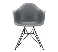 Chaise avec accoudoirs Eames Plastic DAR RE noir basic dark powder coated eiffel tower base/ felt gliders black