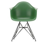 Chaise avec accoudoirs Eames Plastic DAR RE noir basic dark powder coated eiffel tower base/ felt gliders black