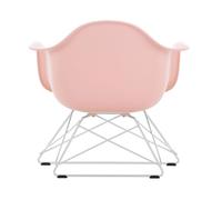 Chaise avec accoudoirs Eames Plastic LAR RE blanc white powder-coated steel base/ felt gliders black