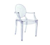 Chaise avec accoudoirs Louis Ghost WxHxD 54x93x55cm
