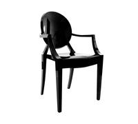 Kartell Chaise avec accoudoirs Louis Ghost noir lxHxP 54x93x55cm
