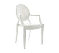 Kartell Chaise avec accoudoirs Louis Ghost blanc lxHxP 54x93x55cm