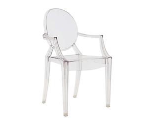 Chaise avec accoudoirs Louis Ghost WxHxD 54x93x55cm