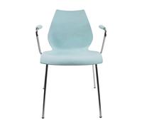 Kartell Chaise avec accoudoirs Maui bleu clair lxHxP 58x77x52cm