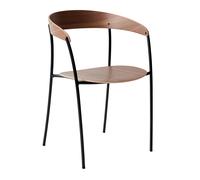 Chaise avec accoudoirs Missing black powdercoated steel frame