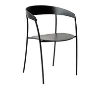 Chaise avec accoudoirs Missing black powdercoated steel frame