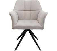 Chaise avec accoudoirs pivotante Thinktank grise Kare Design