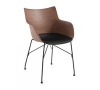 Chaise avec accoudoirs Q/Wood 55x84x57cm seat mass-dyed thermoplastic technopolymer