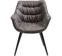 Chaise avec accoudoirs Thelma grise Kare Design