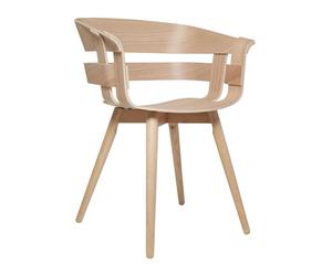 Chaise avec accoudoirs Wick structure bois WxDxH 57x50,5x75cm