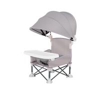 Chaise Avec Auvent Et Plateau Amovible, Siège Rehausseur De Voyage, Chaise D'alimentation, Siège D'appoint Pliant, Rehausseur Pour Baby Pliable, Pour Camping,Plage,Intérieur Et Extérieur