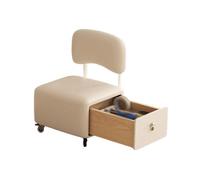 Chaise avec rangement à poulie et dossier adaptée au salon Placard(Blanc)