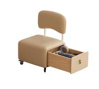 Chaise avec rangement à poulie et dossier adaptée au salon Placard(Khaki)