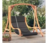 Chaise balançoire avec coussin bois d épicéa avec finition teck Multicolore G