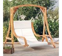 Chaise balançoire avec coussin bois d épicéa avec finition teck Multicolore G